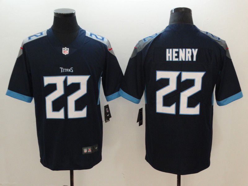 Men Tennessee Titans 22 Henry Drak Blue Nike Vapor Untouchable Limited NFL Jerseys